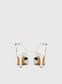 Nilah Pointed Toe Heels White