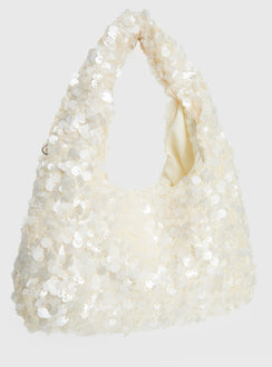 Midnights Sequin Shoulder Bag White