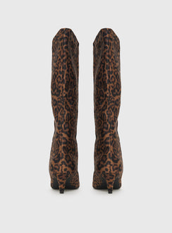 Billini Jovie Knee High Boots Leopard