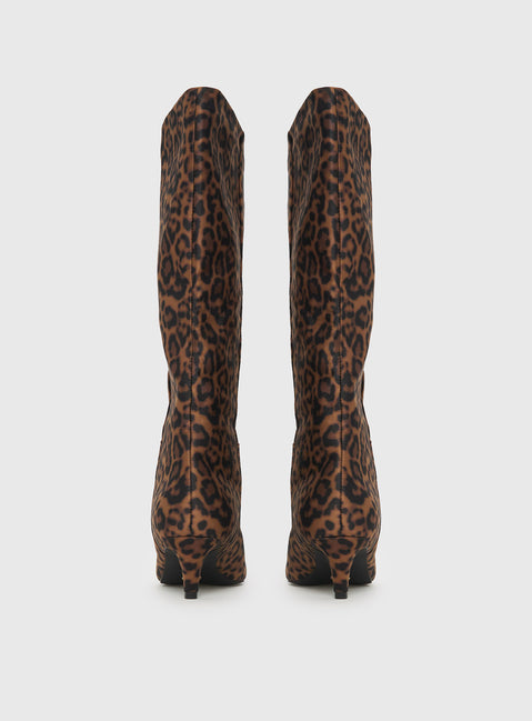 Billini Jovie Knee High Boots Leopard