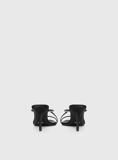 Billini Effy Heels Black Satin Diamante