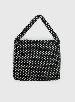Tempting Tote Bag Black Polka
