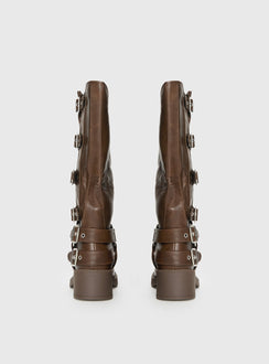 Buckle Down Boots Brown