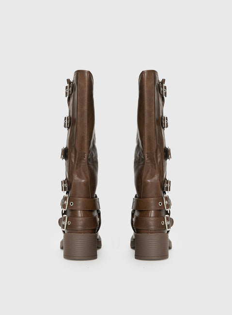 Buckle Down Boots Brown