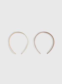 Deia Satin Headband Pack White / Pink