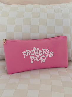 Princess Polly Pencil Case Squiggle Text Pink