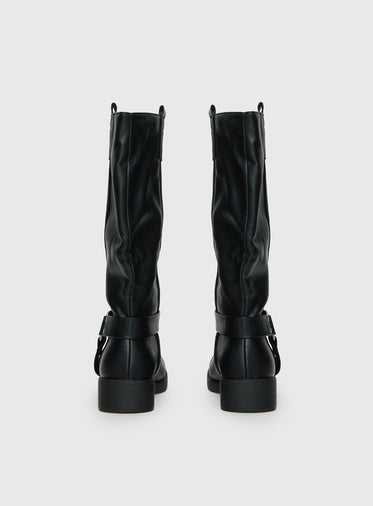 princess polly baby blue dress Black Boots main image 0