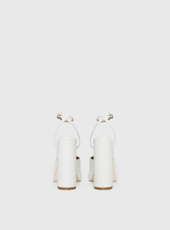 Alto Platform Heels Matte White