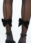 Stockings High waisted fit Bow detail at back