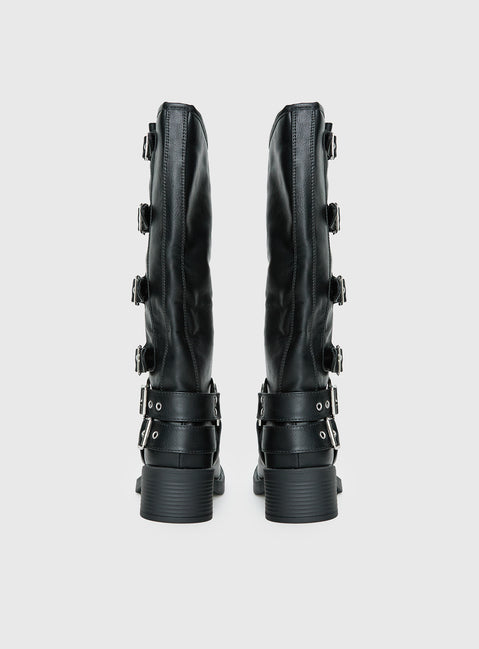 Buckle Down Boots Black
