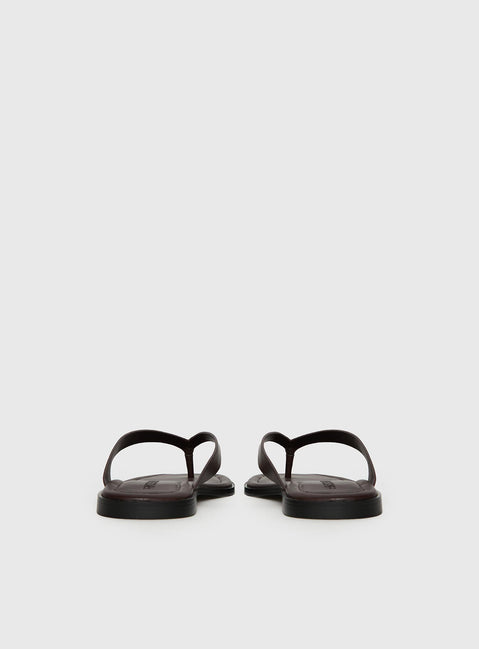 Alara Flat Thong Sandals Brown