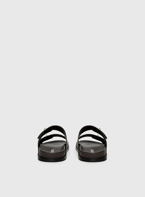 Dedication Double Strap Sandals Chocolate