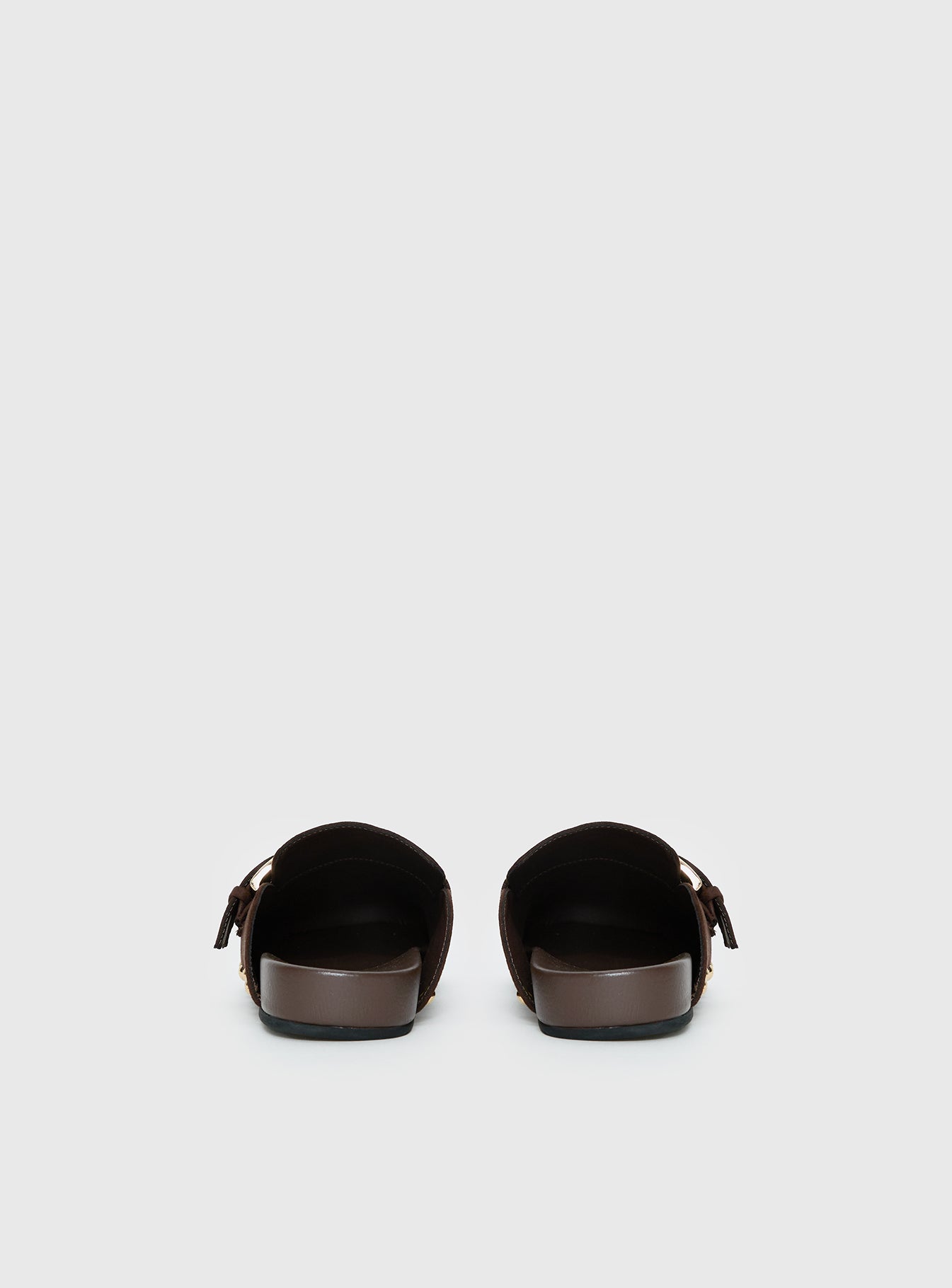 Way Life Goes Stud Detail Clogs Chocolate