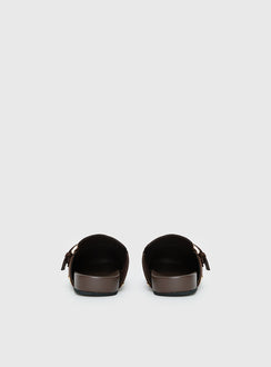 Way Life Goes Stud Detail Clogs Chocolate