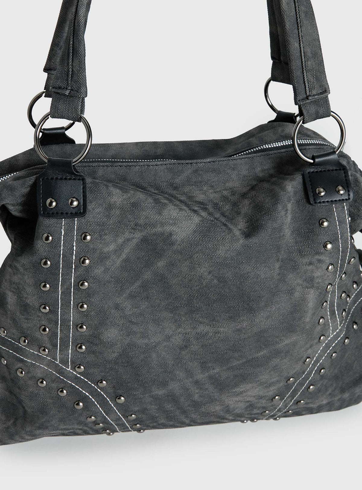 Brittin Stud Detail Shoulder Bag Black
