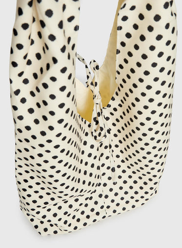 Sunday Sunrise Slouchy Bag White Polka