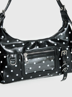 Fabray Cargo Bag Black Polka Dot