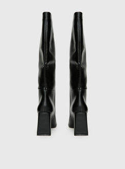 Vesper Knee High Boots Black