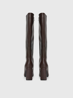 Sawyer Knee High Boots Brown