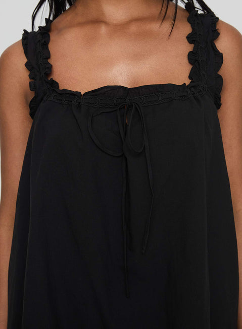 Swing Mini Dress Black Swing Mini Dress Black