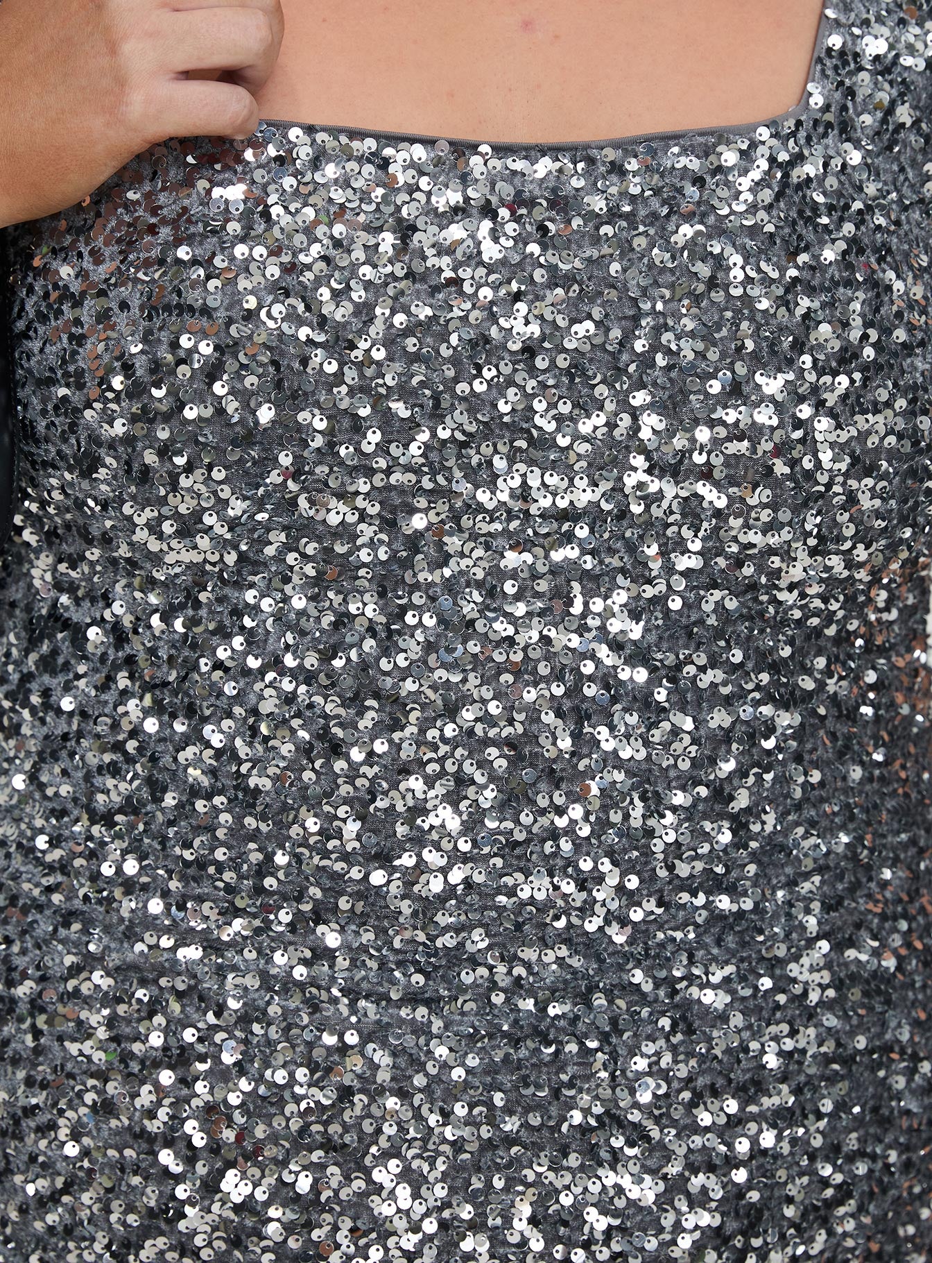 Miss Me Sequin Mini Dress Silver Curve | Princess Polly Miss Me Sequin Mini Dress Silver Curve | Princess Polly