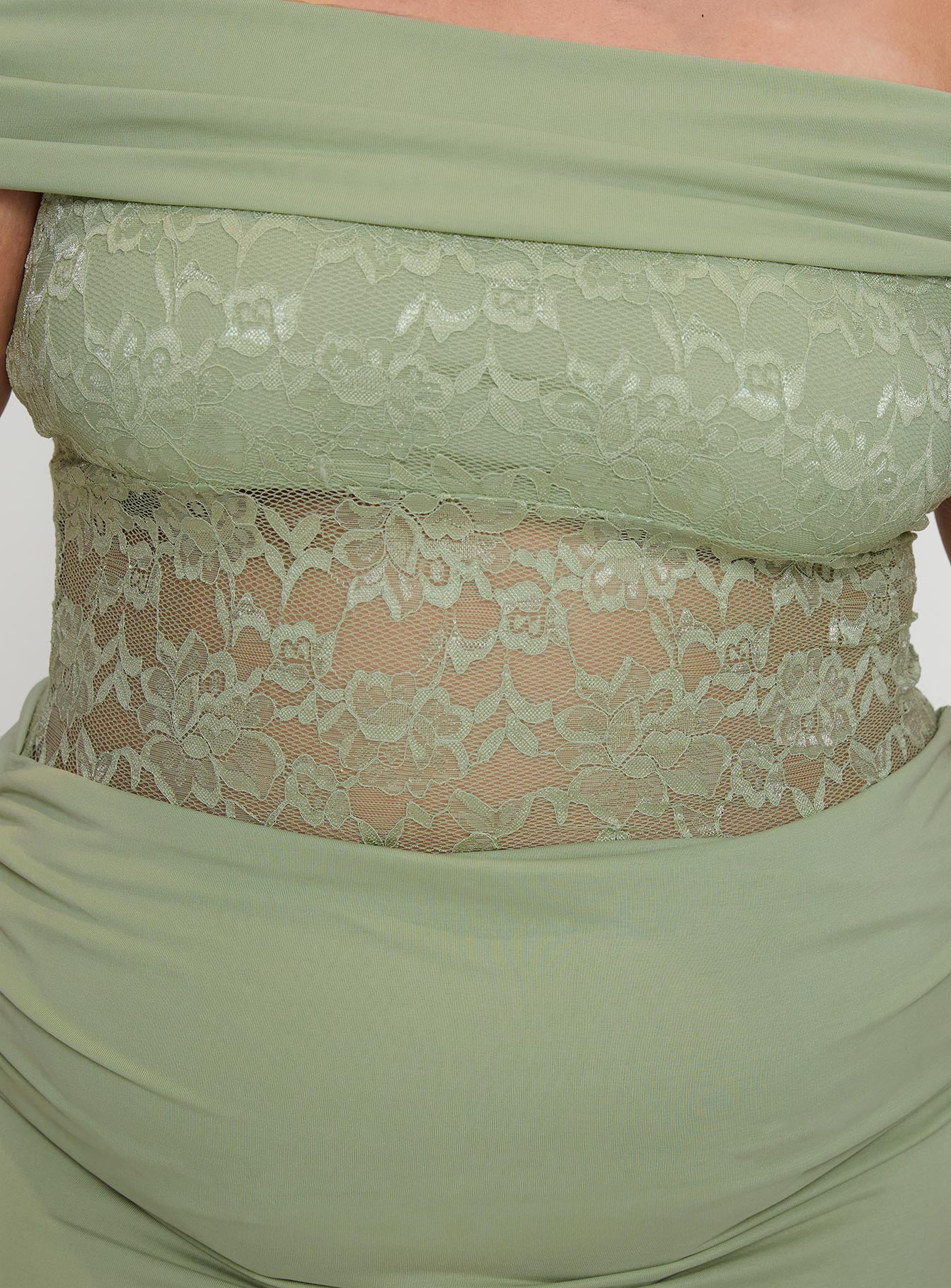 gwendolen off the shoulder maxi dress Gwendolen Off The Shoulder Maxi Dress Green