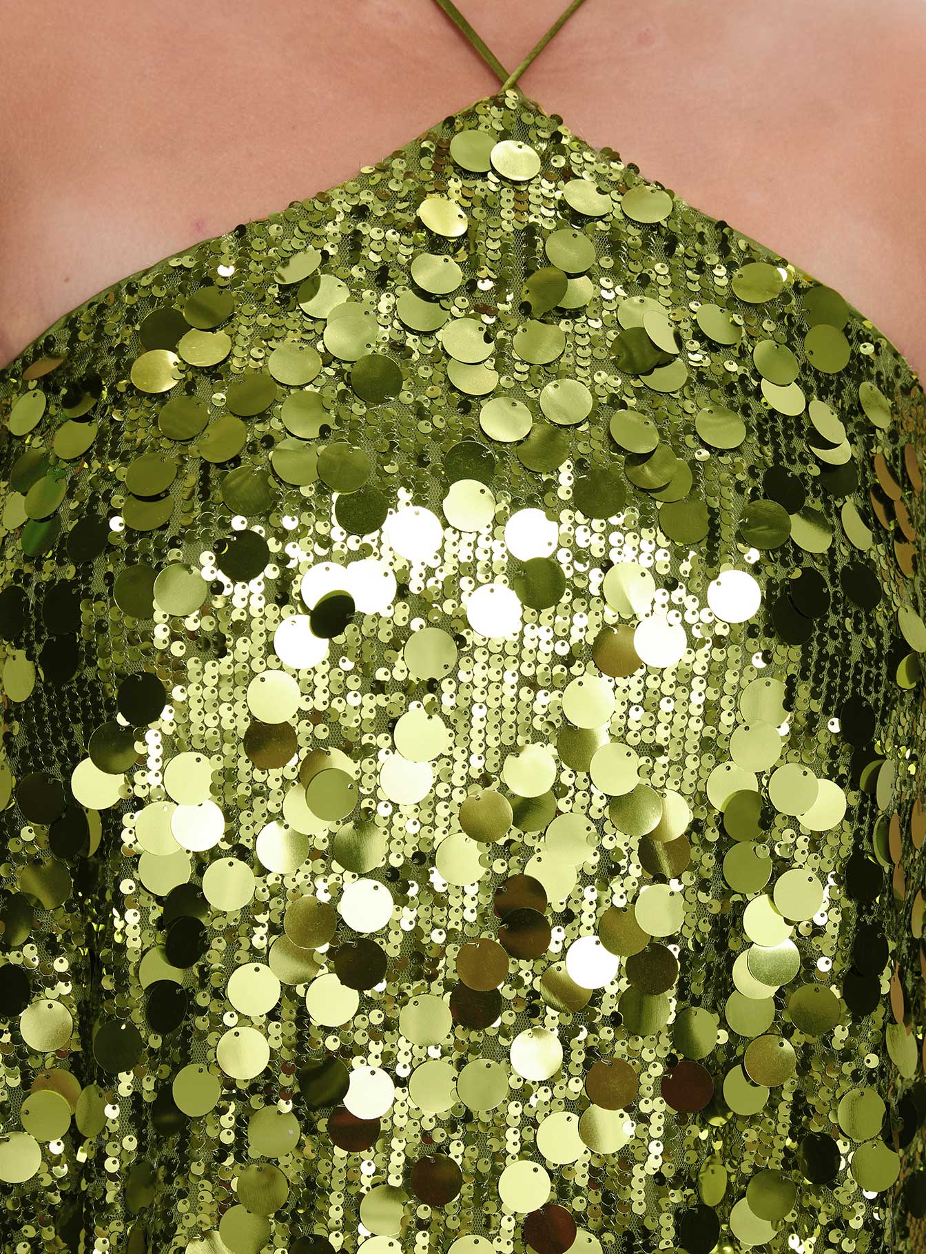 product Princess Polly Fluorescents Halter Mini Dress Green Curve Asymmetric Neckline 