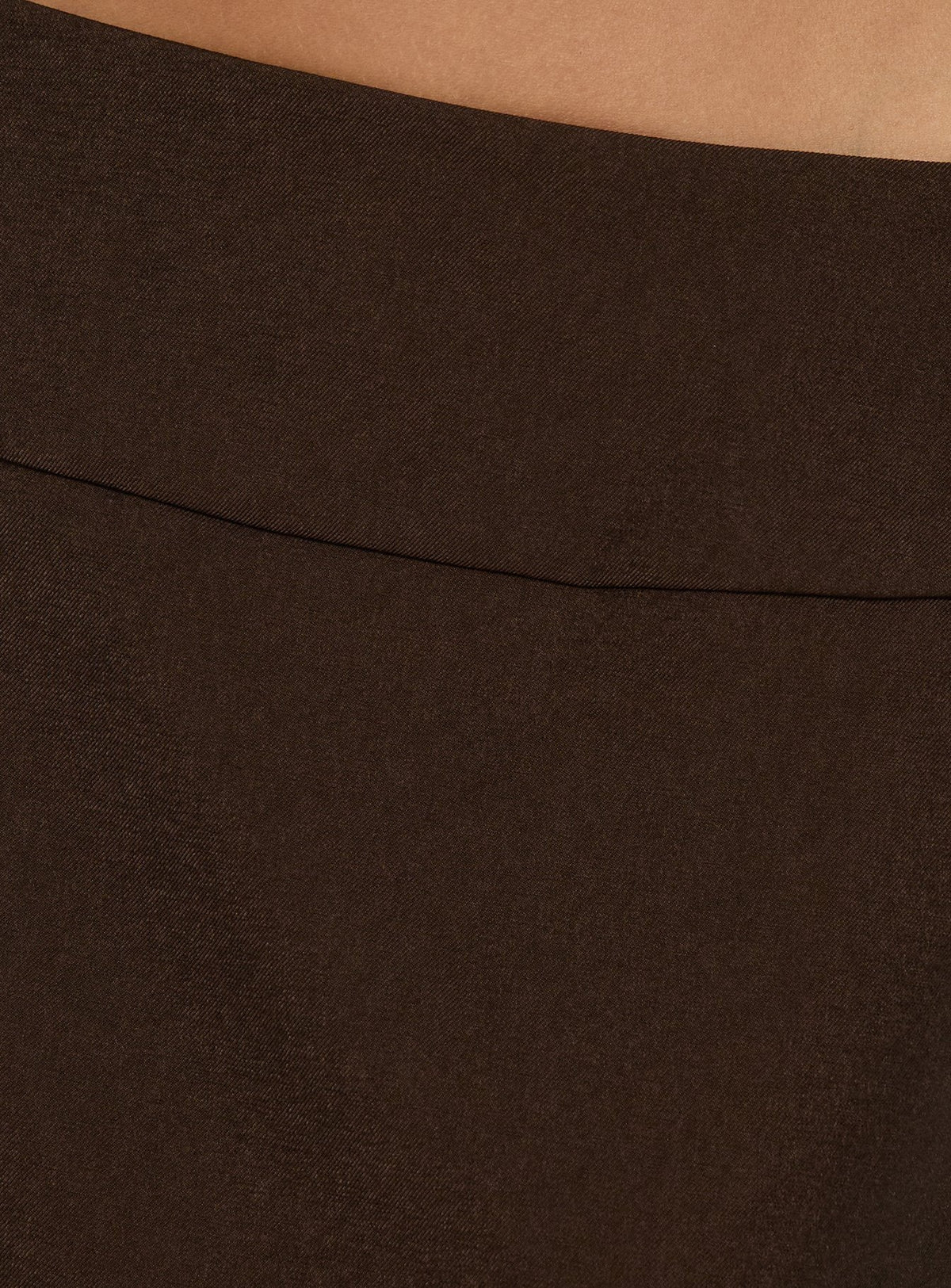 Soleana Suting Midi Skirt Brown
