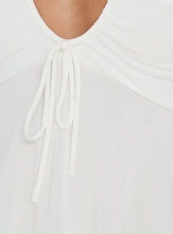 Madallaine Ruched Halter Top White