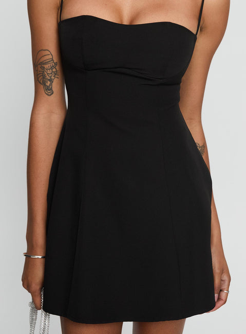 love lane mini dress black princess polly Princess Polly Black Love Lane Mini Wrap Dress 6