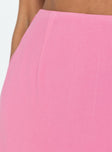 Pink mini skirt Invisible zip fastening at back