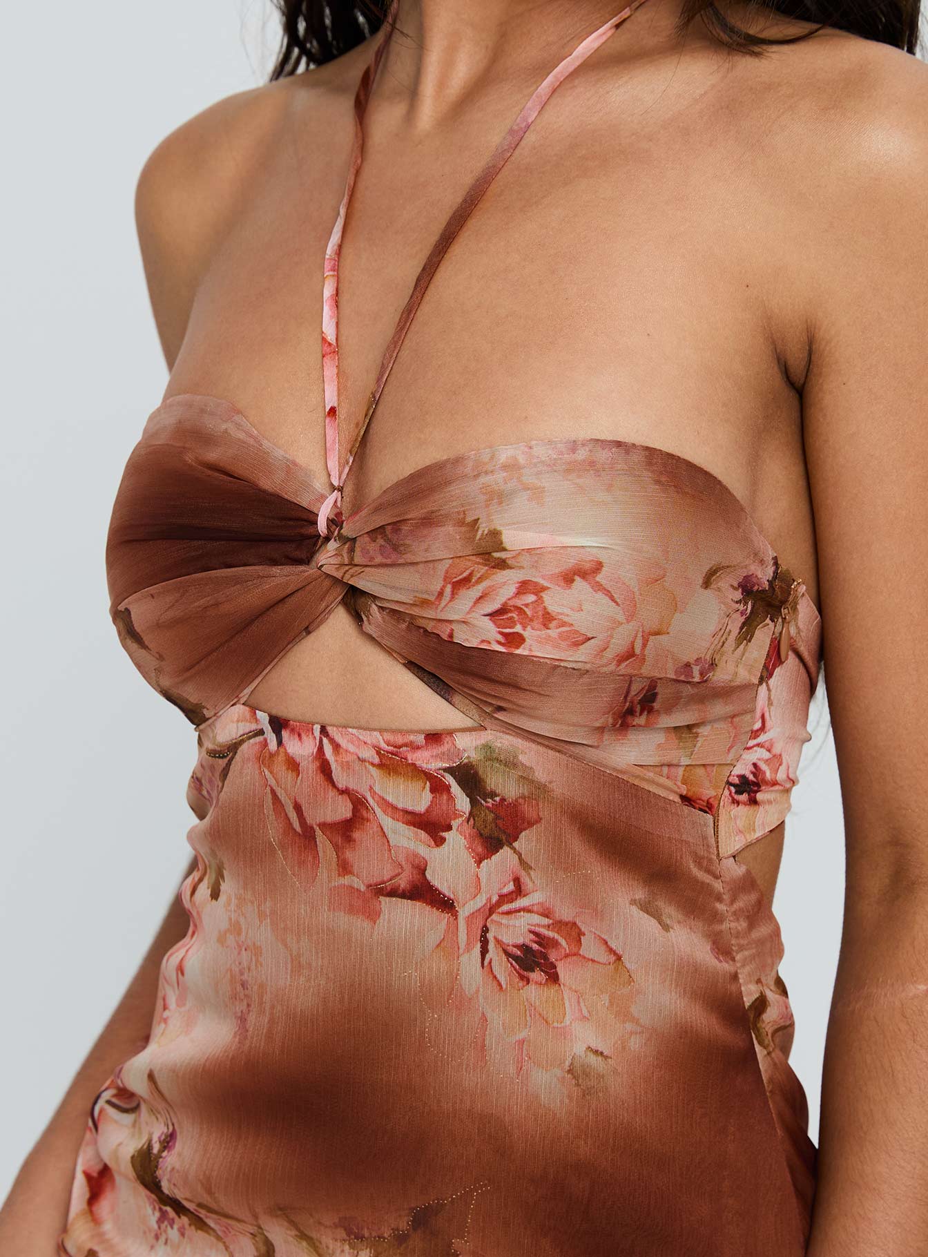 Saye Halter Twist Maxi Dress Multi