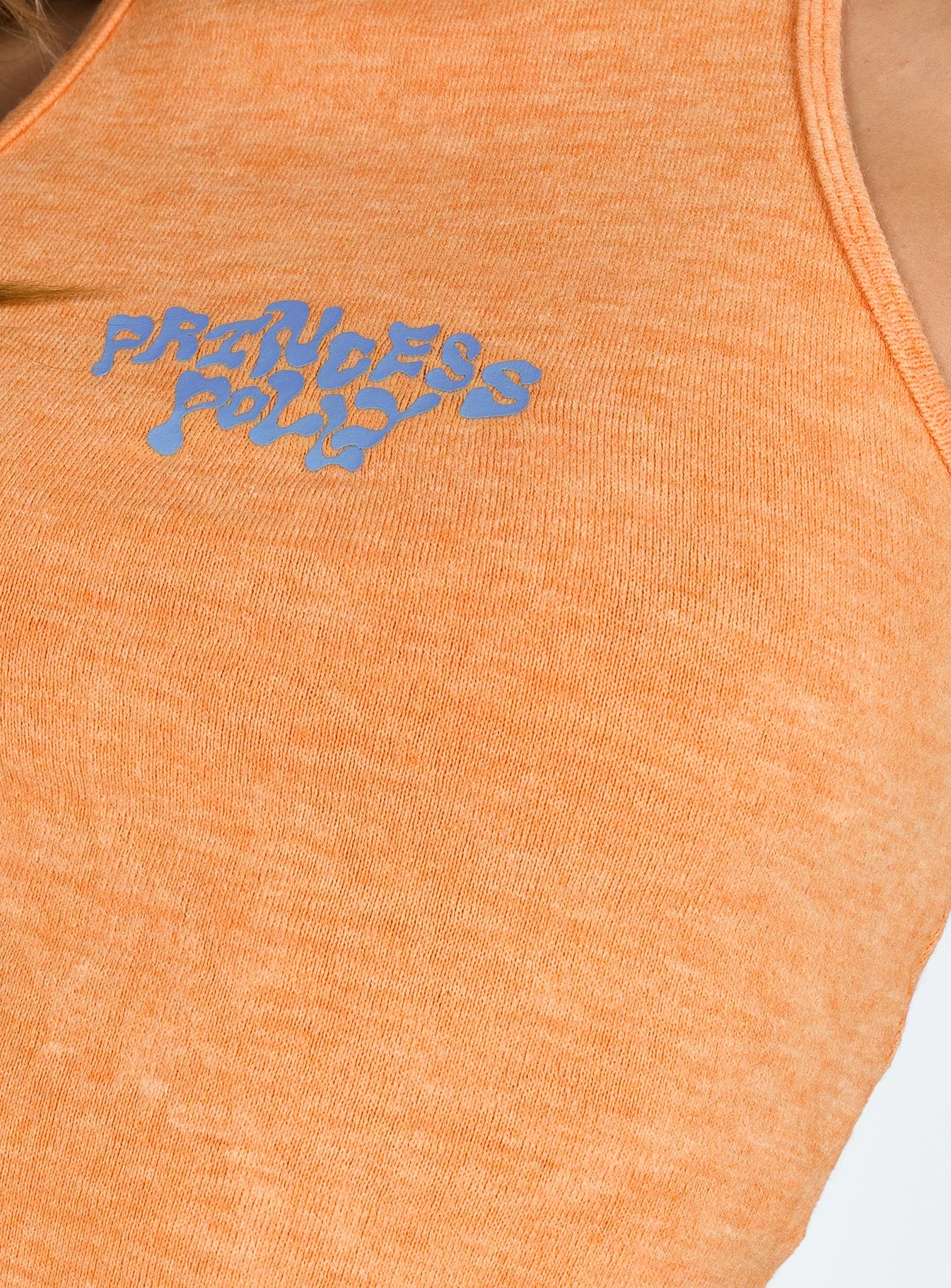 product Princess Polly Sleeveless Square Neck  Princess Polly Bubble Tank Orange / Blue