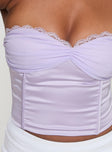 product Princess Polly Suga Strapless Top Lilac Sleeveless Sweetheart 