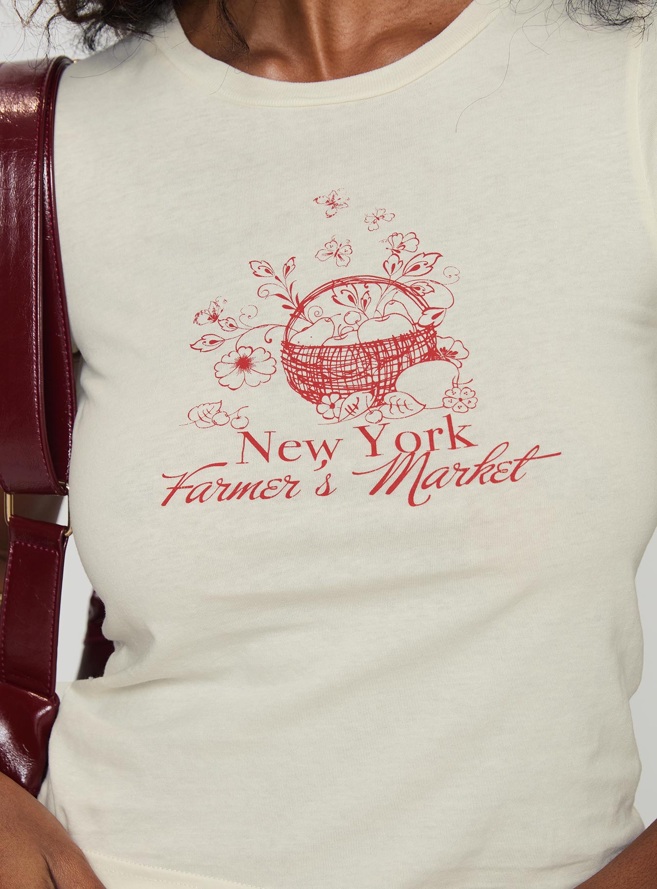 product Princess Polly NYC Farmers Market Tee White Short Sleeves Crew Neck 