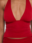 Take Me Out Halter Top Red