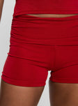 Take Me Out Shorts Red