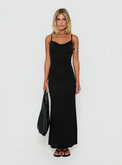Audren Cowl Neck Maxi Dress Black
