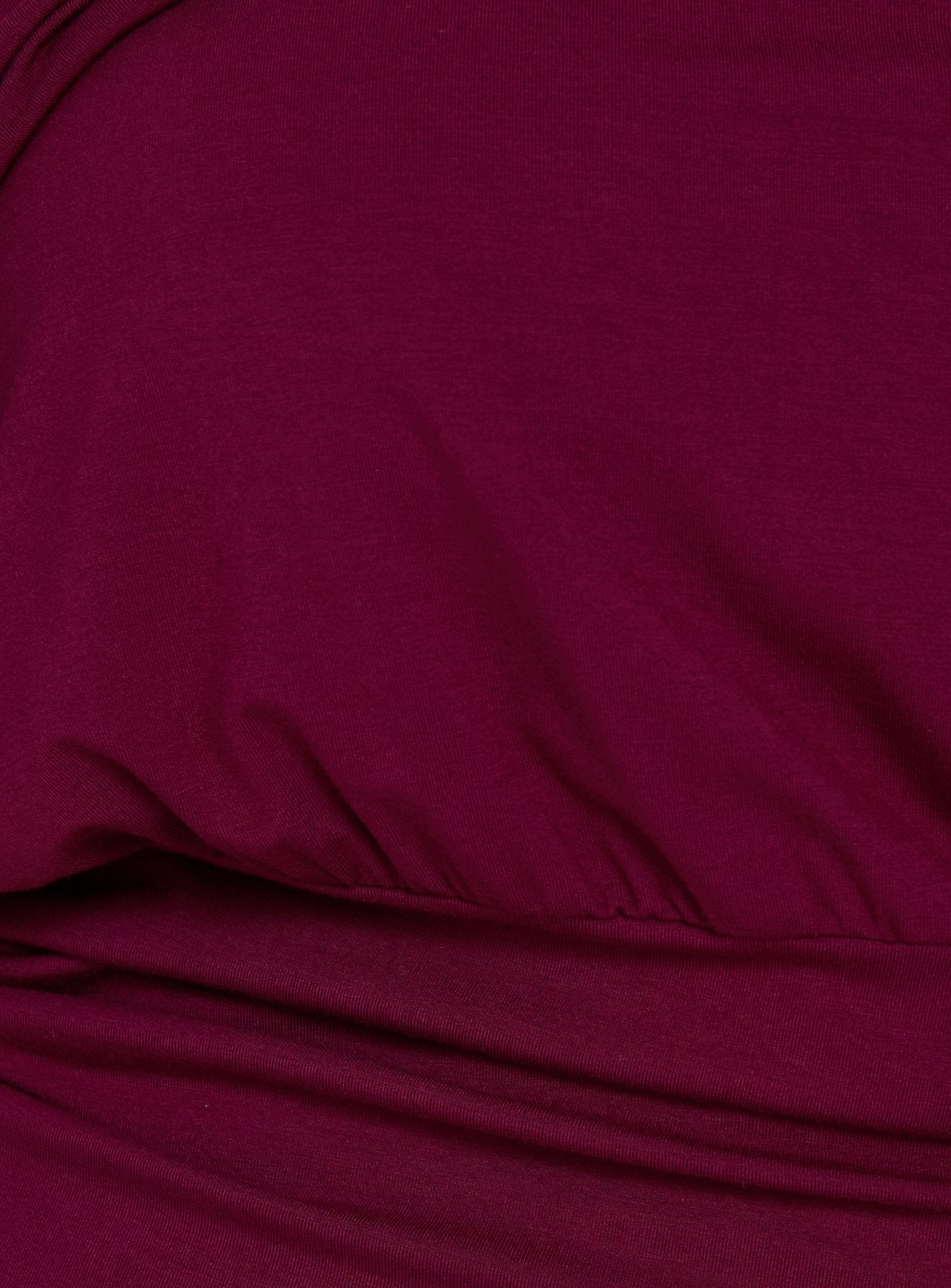 Ashlinn Off Shoulder Drapey Top Cherry Lacquer Curve