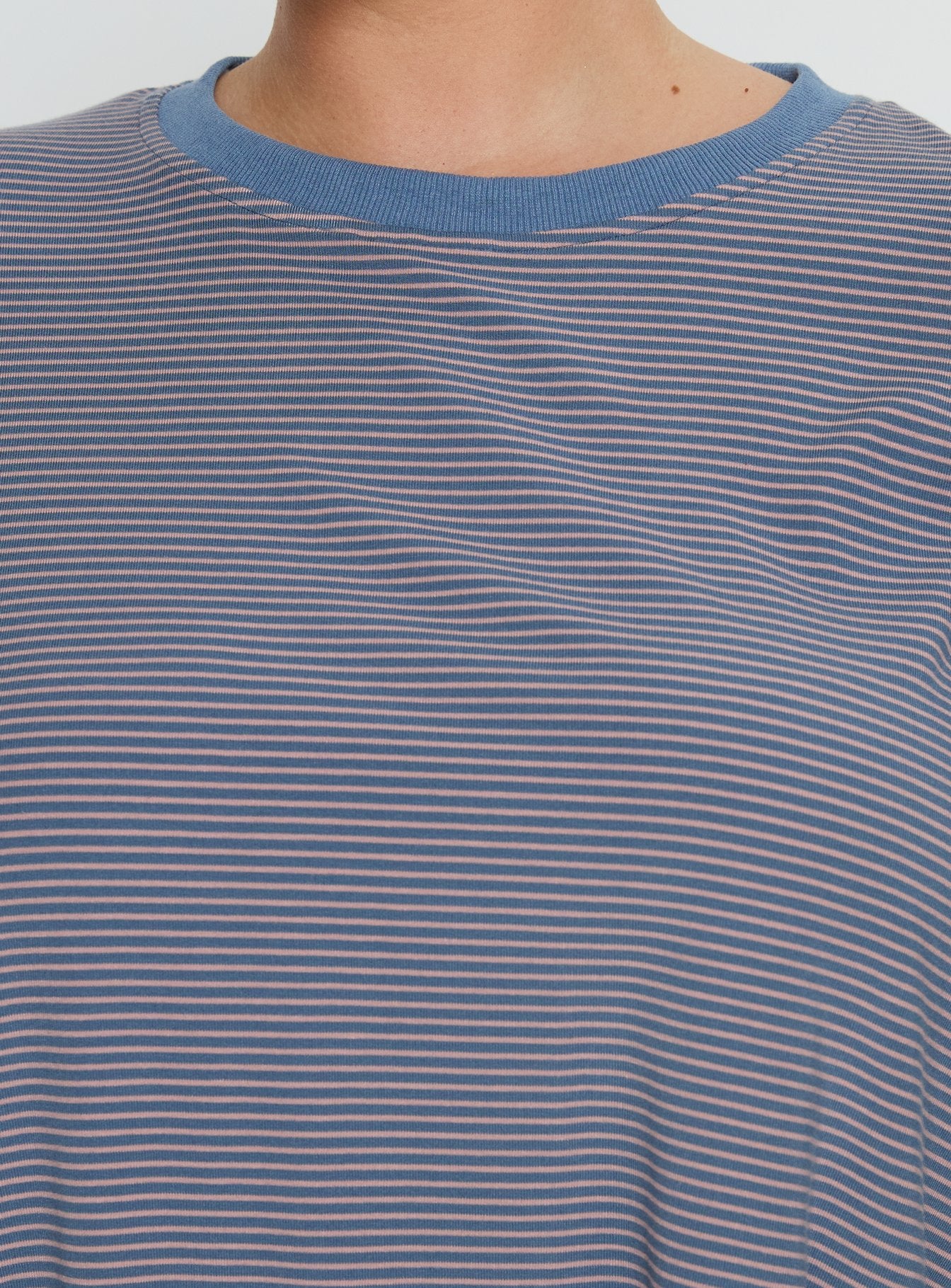 Marlah Long Sleeve Top Blue Stripe Curve