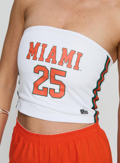 Miami Jersey Tube Top White