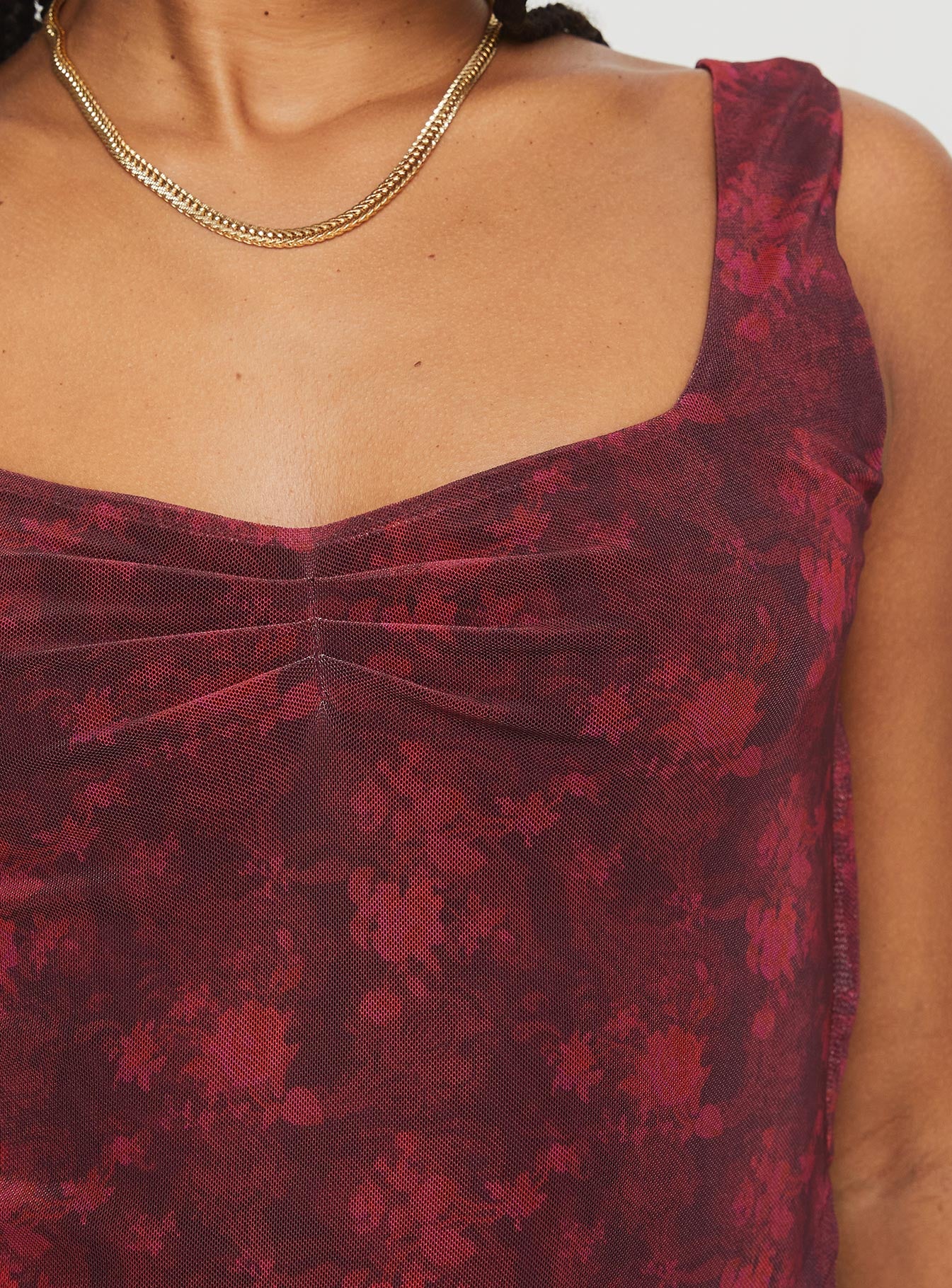 product Princess Polly Rehna Top Red Floral Sleeveless V-Neck 