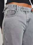 Scheana Low Rise Jeans Steel Grey