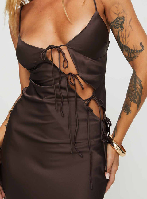 About A Girl Maxi Dress Chocolate | Princess Polly About A Girl Maxi Dress Chocolate | Princess Polly