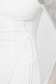 Princess Polly Square Neck  Martinez Long Sleeve Mini Dress White