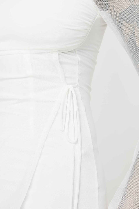 white long sleeve dress princess polly Lillie Long Sleeve Mini Dress White