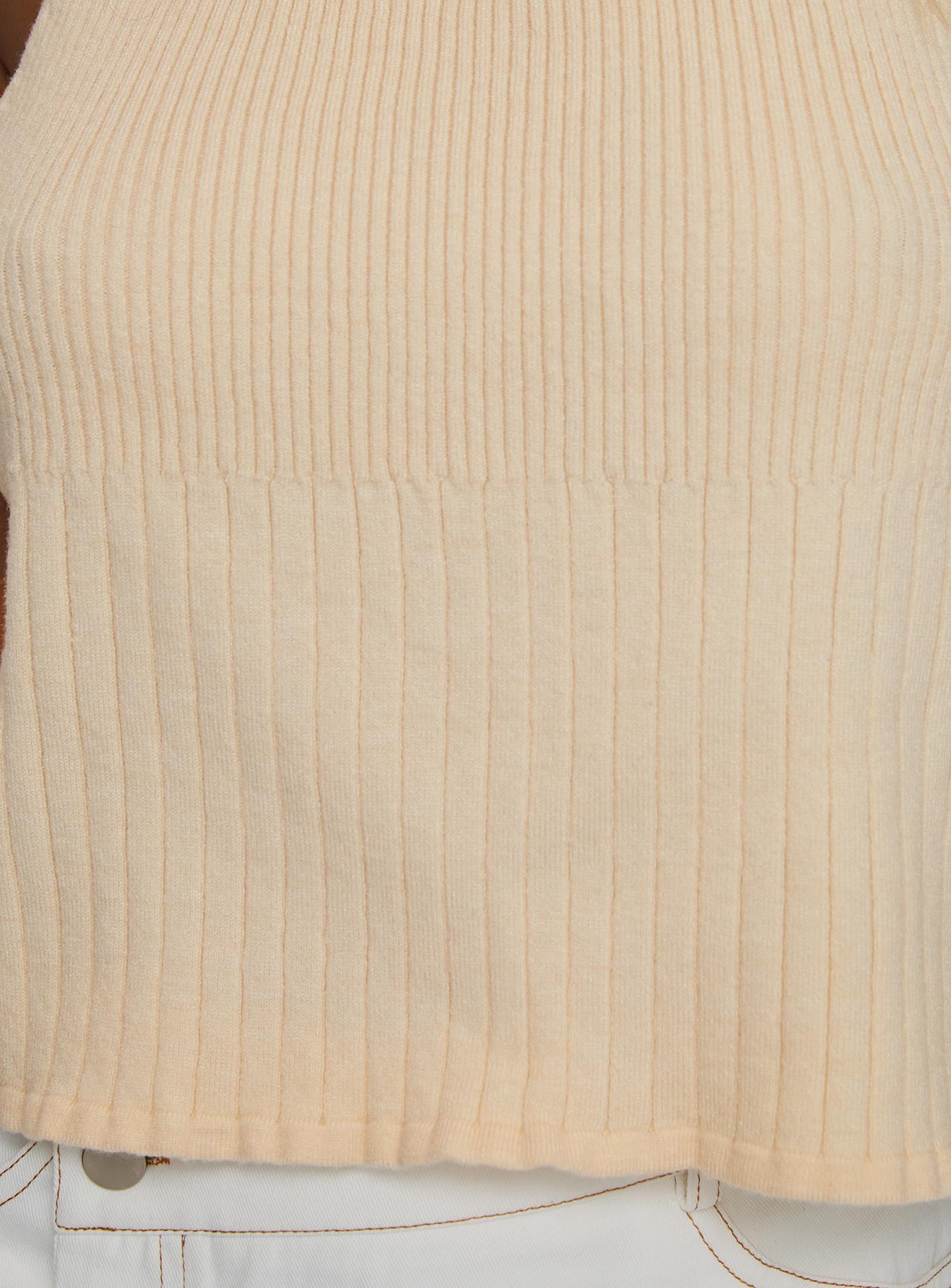 product Princess Polly Jiraiya Top Cream Sleeveless Crew Neck 