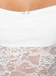 Lace crop top Square neckline, double bust detail Good stretch, lined bust