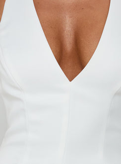 Deana Halter Mini Dress White