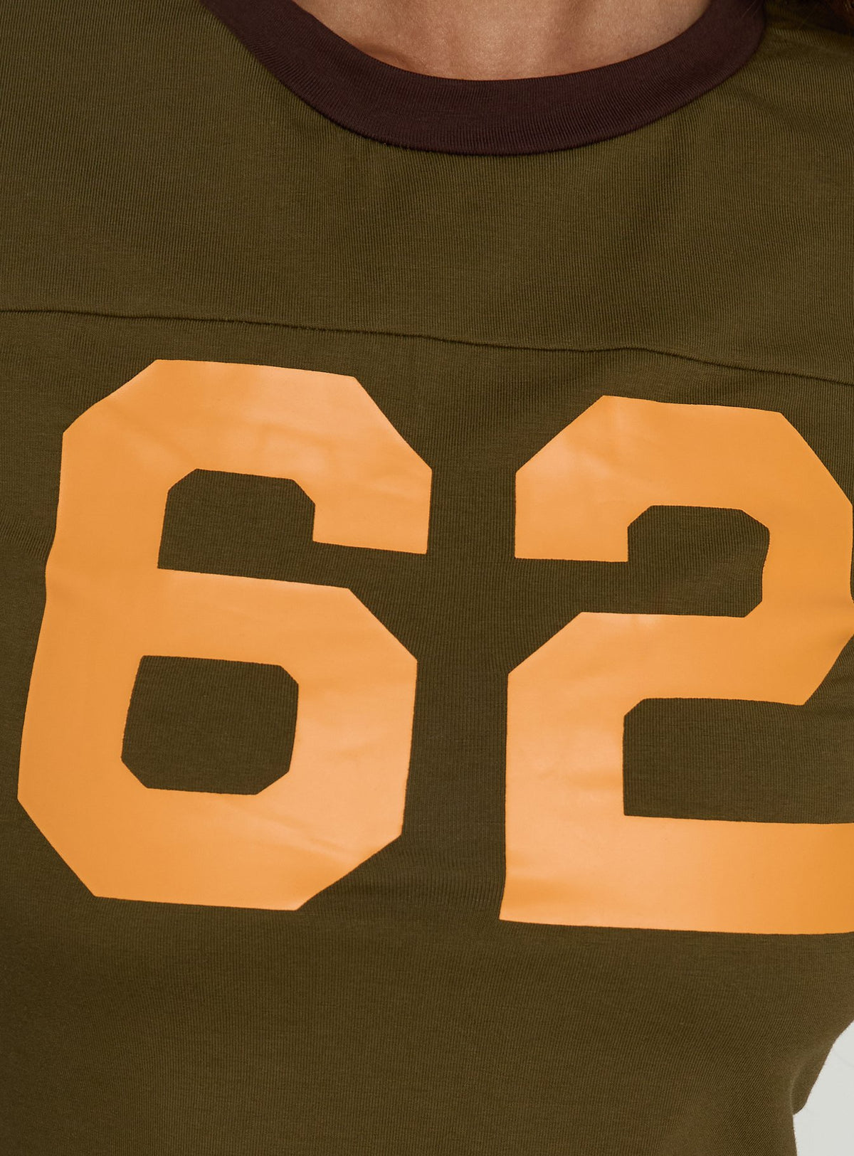 62 Varsity Long Sleeve Graphic Top Khaki Multi